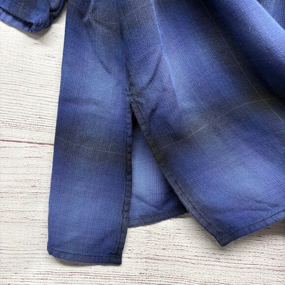 J. Jill Blue Plaid Notch V-Neck Pullover Rayon Blouse Tunic Top Size XL - Picture 12 of 12